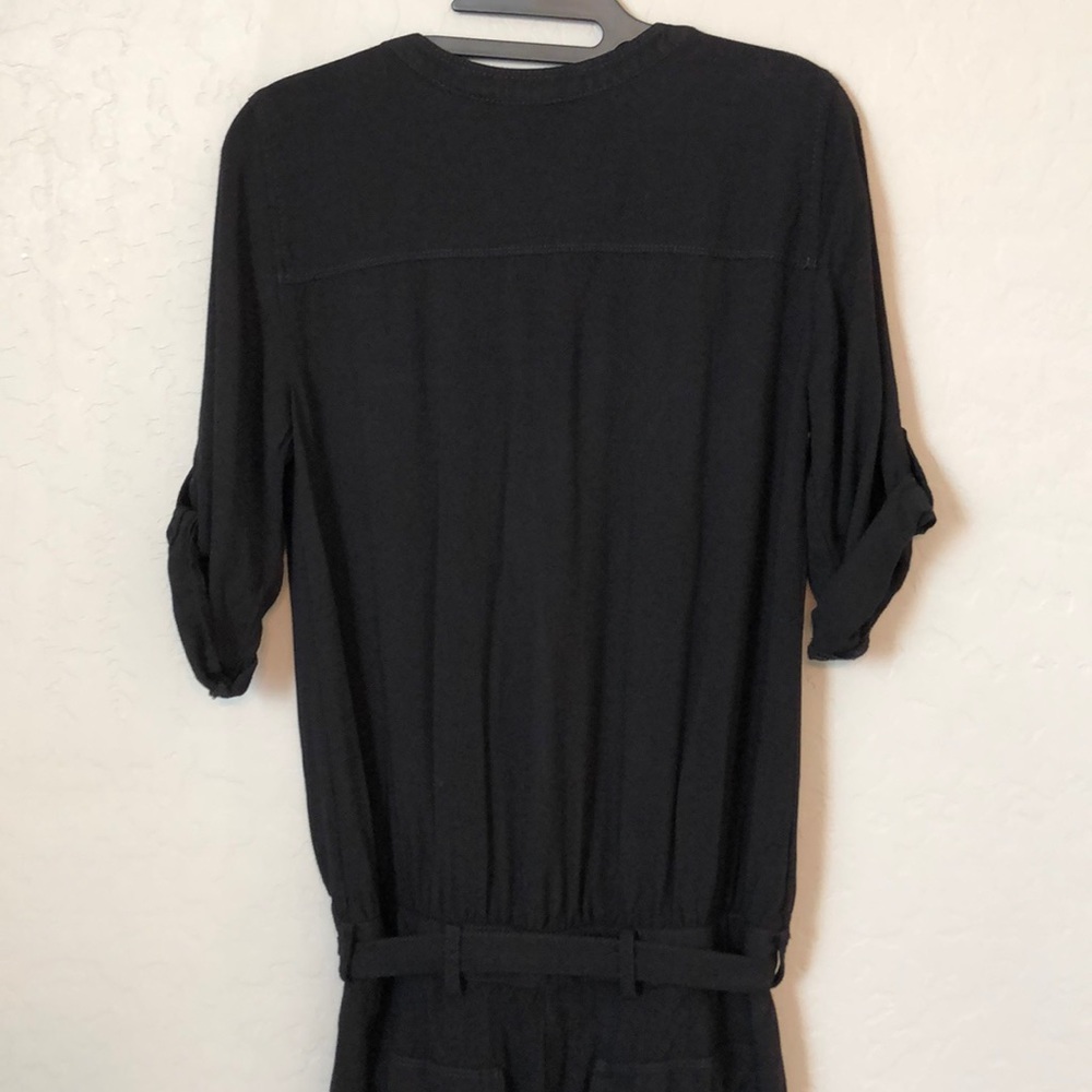 Express Black Drop Waist Button Down Jumpsuit Xs - image 5